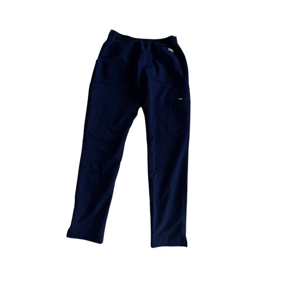 EUC Figs navy scrub pants technical collection size XXS Petite w gray drawstring - Picture 6 of 9